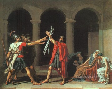  Neoclassicism Oil Painting - The Oath of the Horatii cgf Neoclassicism Jacques Louis David